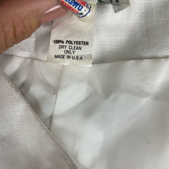 Vintage Patty O'Neil White and Blue Button Down Pleated Bottom Dress.sz 6 - Picture 8 of 8